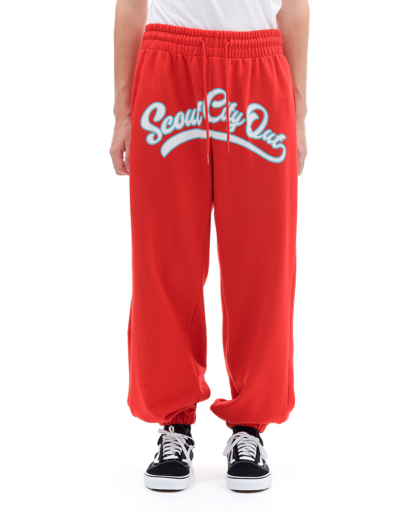 [15% SALE] SCOUT CITY OUT SWEAT PANTS (DEEP RED)