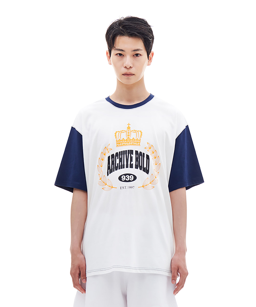 CROWN OVERSIZED T-SHIRTS (NAVY)