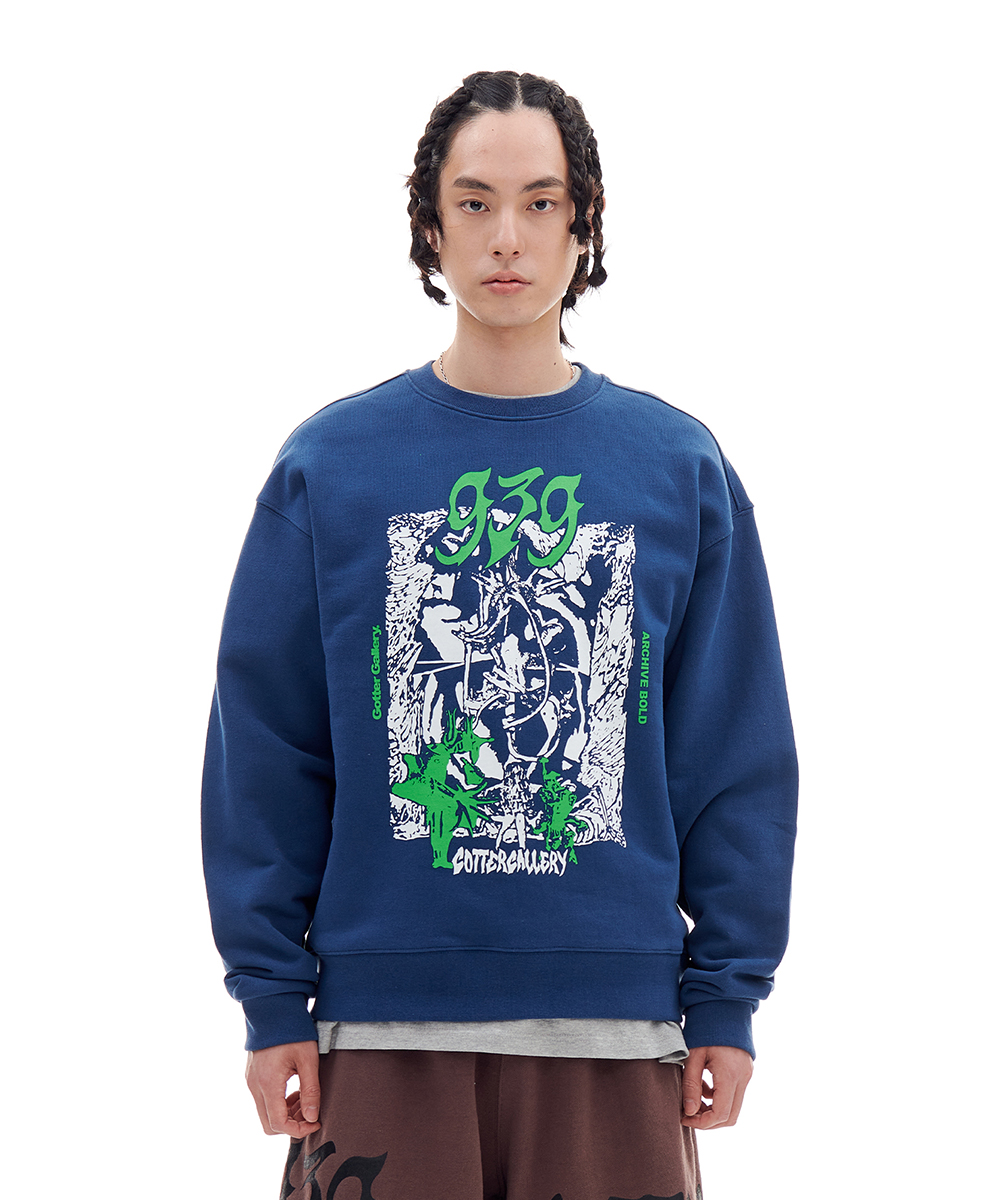[Archive Bold X Gotter Gallery] BREATHE IN SWEAT SHIRTS (NAVY)